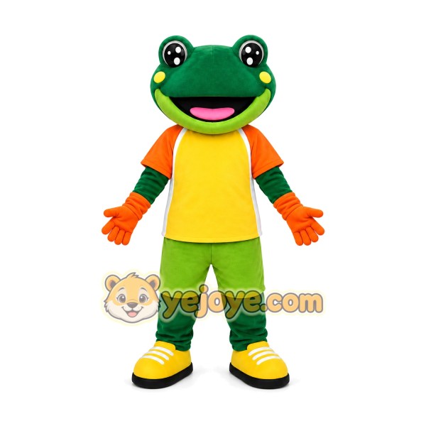 Frog Mascot Costume for Adults Custom Logo Party Character Suit