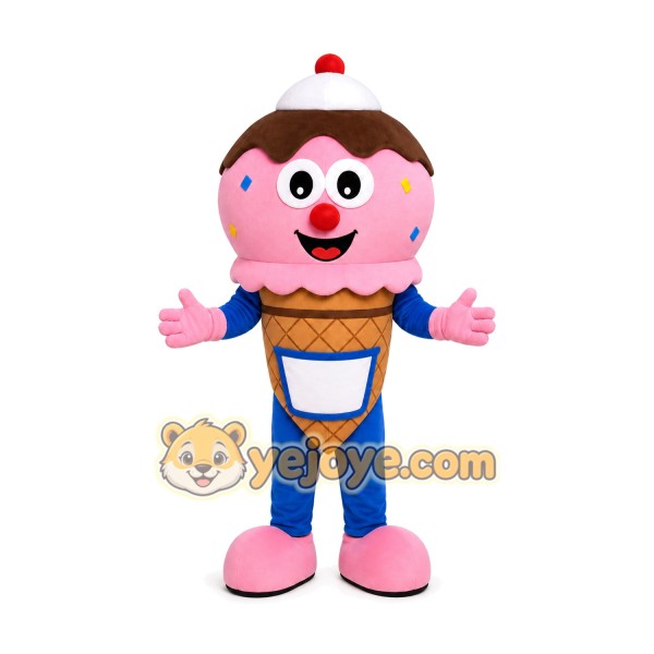 Ice Cream Mascot Costume for Adults Custom Logo Party Character Suit Ice Cream Mascot Costume for Adults Custom Logo Party Character Suit