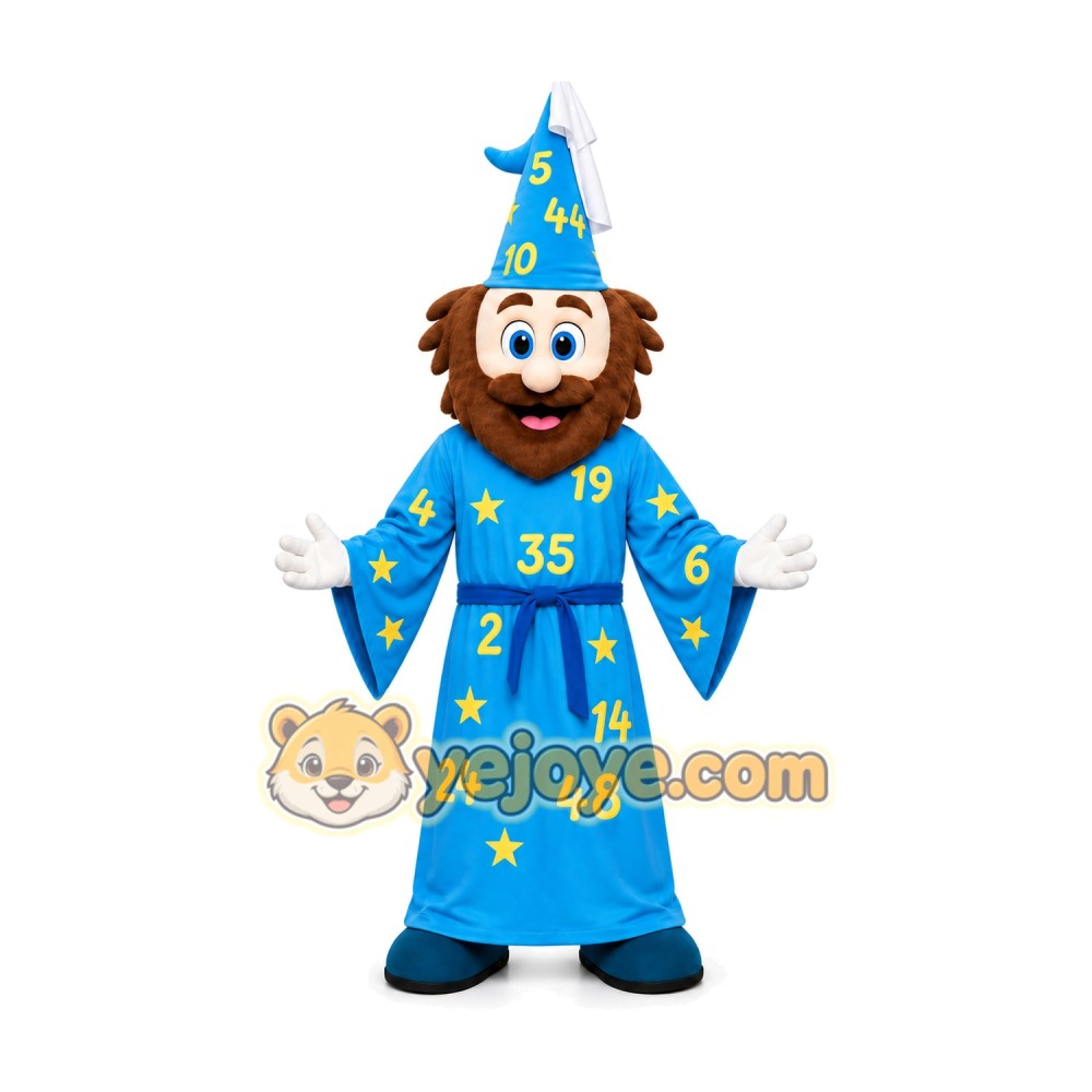 Wizard Mascot Costume for Adults Custom Logo Party Character Suit Wizard Mascot Costume for Adults Custom Logo Party Character Suit