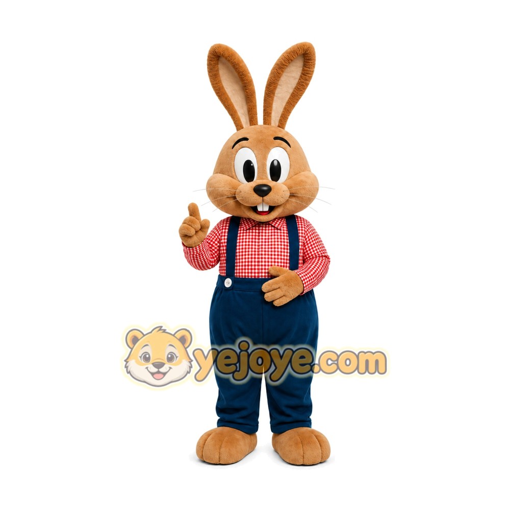 Rabbit Mascot Costume for Adults Custom Logo Party Character Suit