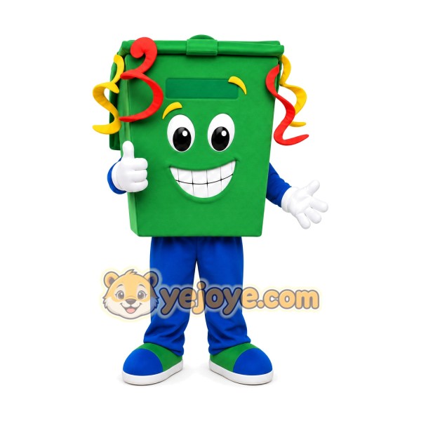 Trash Can Mascot Costume for Adults Custom Logo Party Character Suit