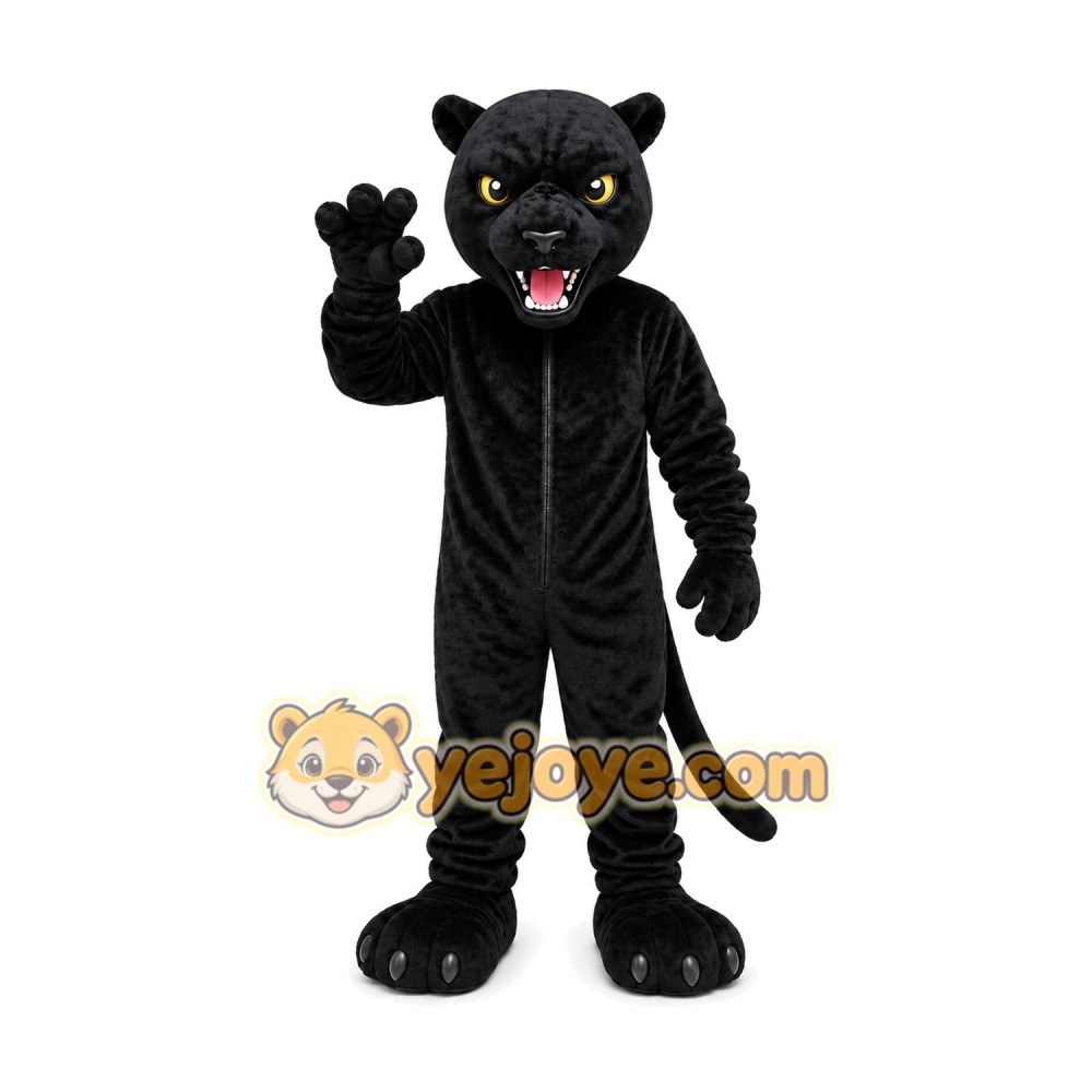 Black Panther Mascot Costume for Adults Custom Logo Party Character Suit