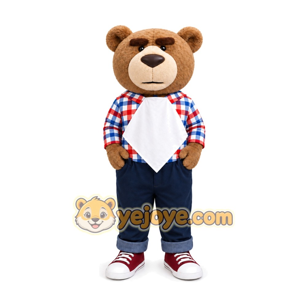 Bear Mascot Costume for Adults Custom Logo Party Character Suit