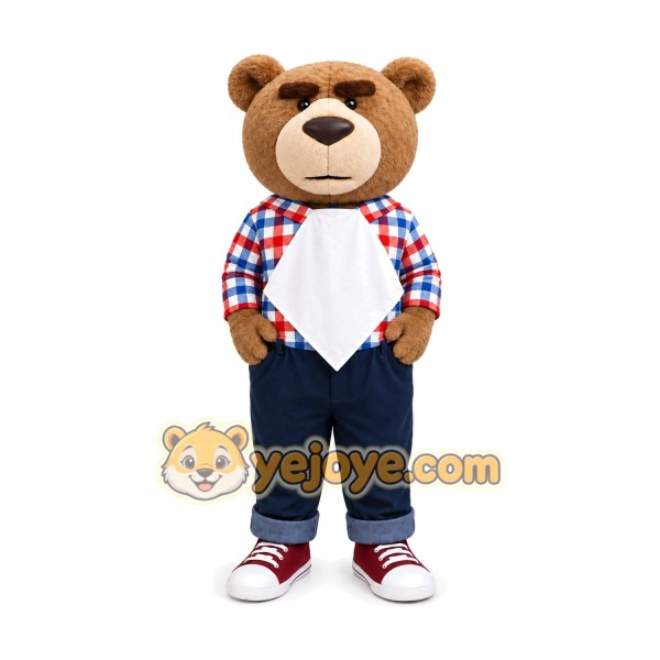 Bear Mascot Costume for Adults Custom Logo Party Character Suit