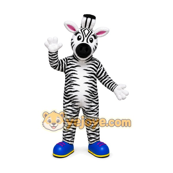 Zebra Mascot Costume for Adults Custom Logo Party Character Suit