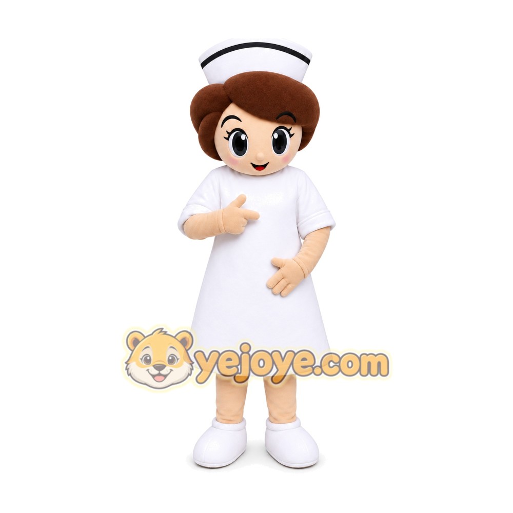 Nurse Mascot Costume for Adults Custom Logo Party Character Suit