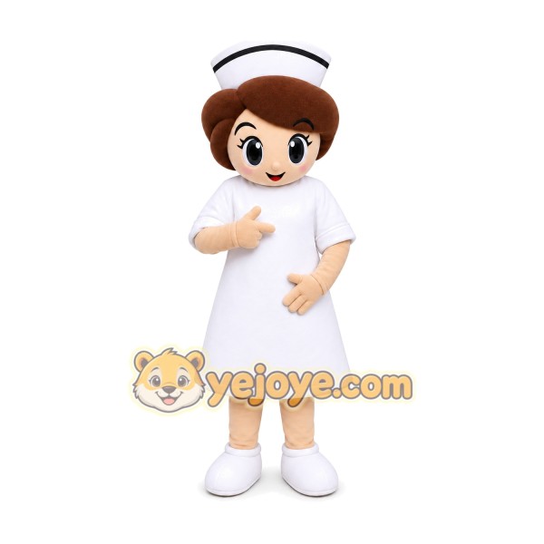 Nurse Mascot Costume for Adults Custom Logo Party Character Suit