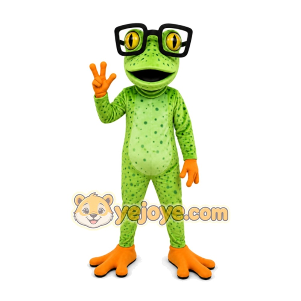 Frog Mascot Costume for Adults Custom Logo Party Character Suit