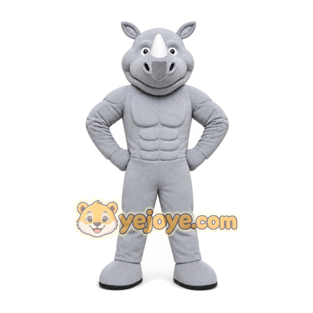 Rhino Mascot Costume for Adults Custom Logo Party Character Suit
