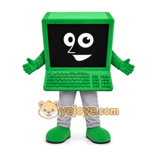 Computer Mascot Costume for Adults Custom Logo Party Character Suit