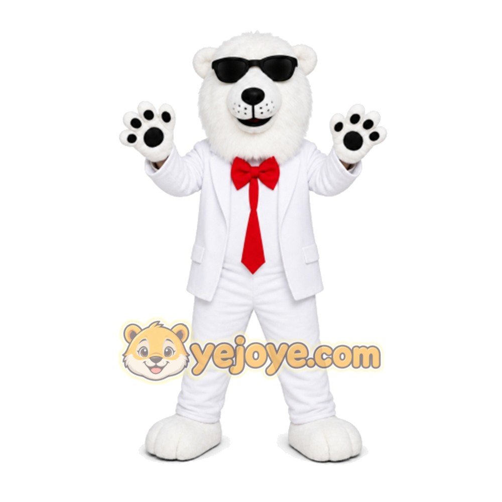 Polar Bear Mascot Costume for Adults Custom Logo Party Character Suit Polar Bear Mascot Costume for Adults Custom Logo Party Character Suit