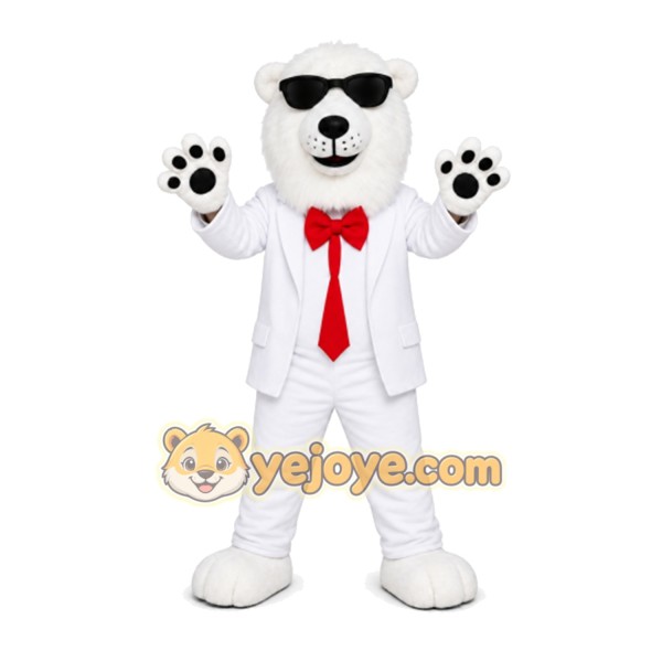 Polar Bear Mascot Costume for Adults Custom Logo Party Character Suit