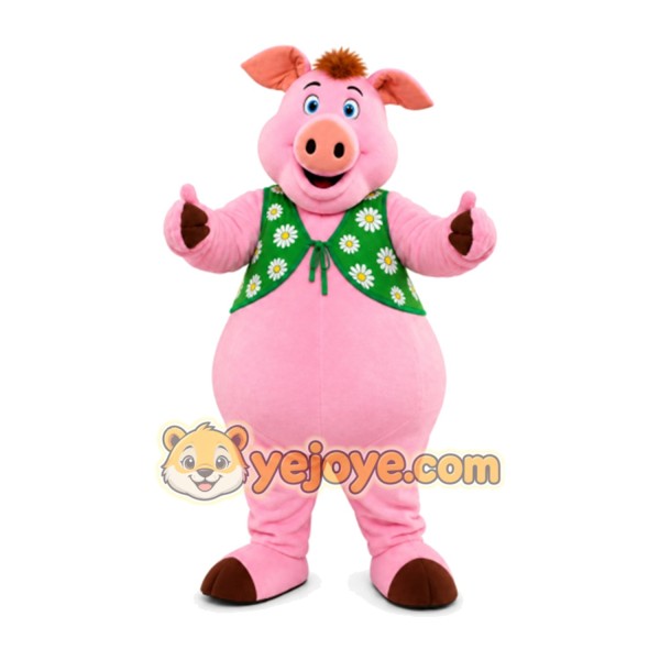 Pig Mascot Costume for Adults Custom Logo Party Character Suit