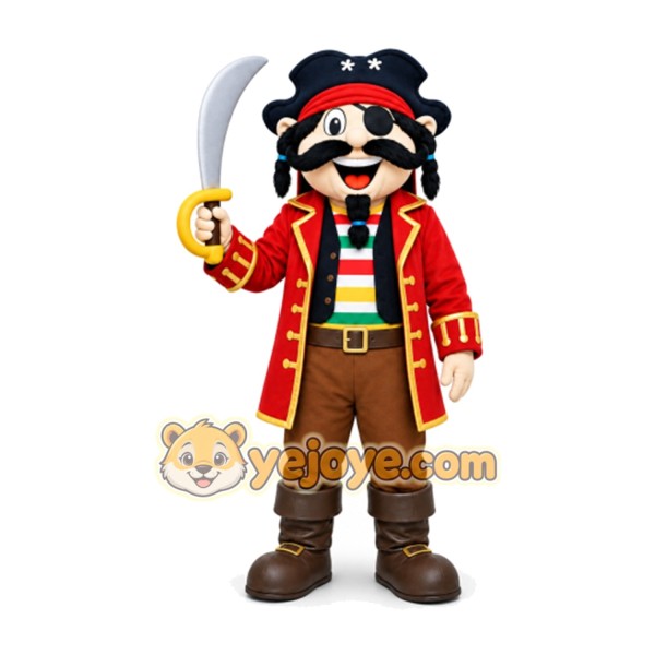 Pirate Mascot Costume for Adults Custom Logo Party Character Suit