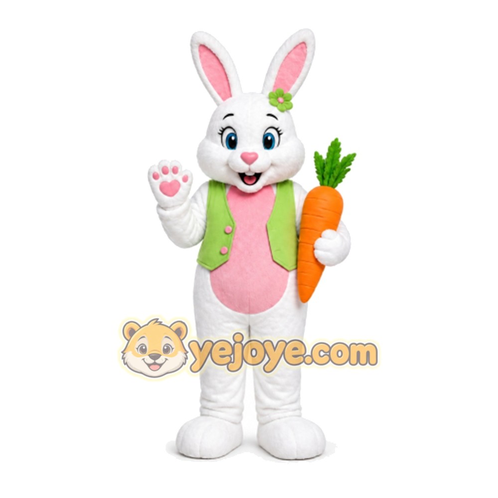 Bunny Mascot Costume for Adults Custom Logo Party Character Suit