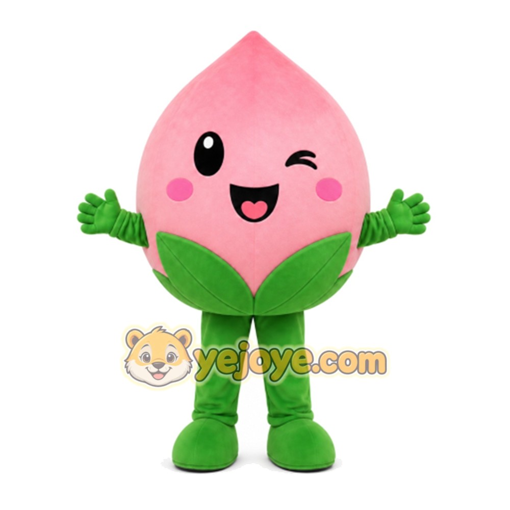 Peach Mascot Costume for Adults Custom Logo Party Character Suit