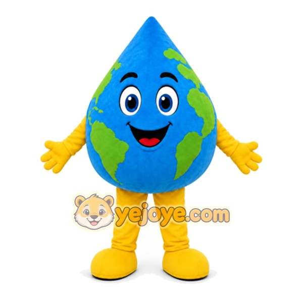 Water Drop Mascot Costume for Adults Custom Logo Party Character Suit