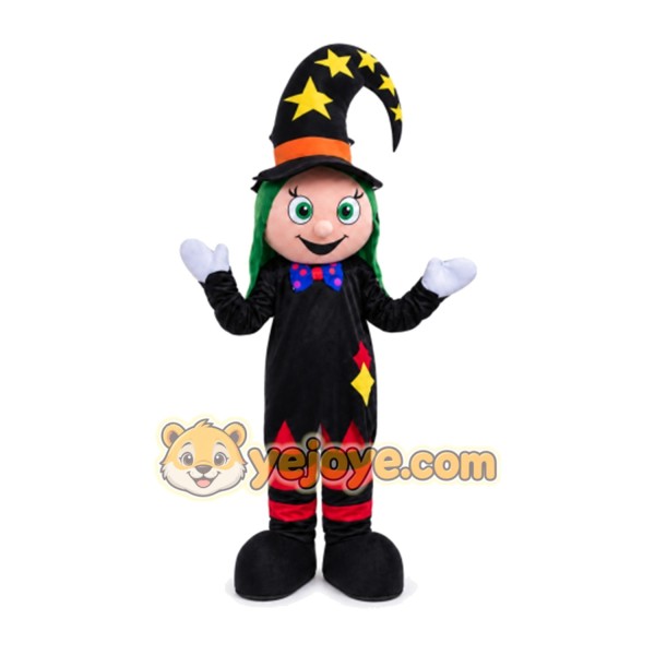 Witch Mascot Costume for Adults Custom Logo Party Character Suit