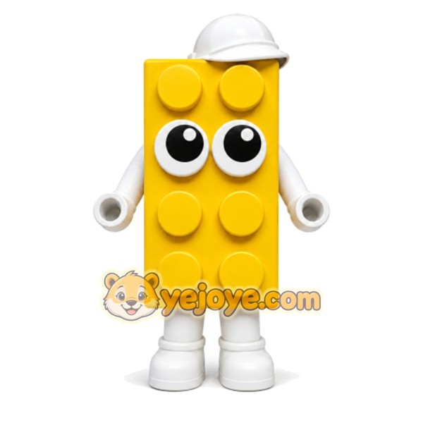 Block Character Mascot Costume for Adults Custom Logo Party Character Suit