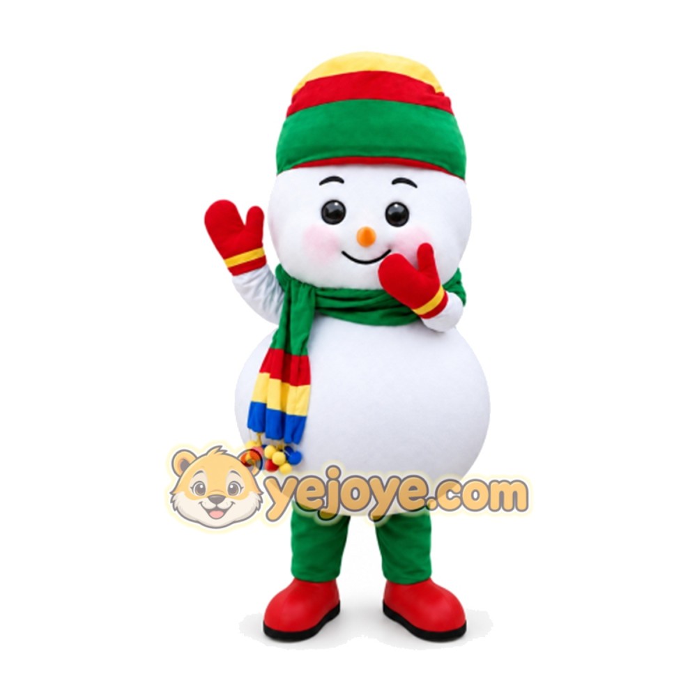 Snowman Mascot Costume for Adults Custom Logo Party Character Suit