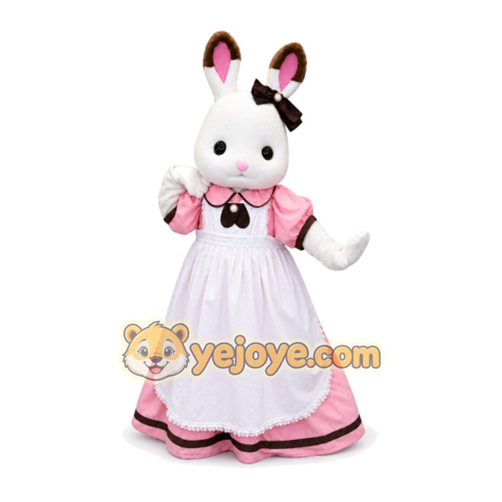Rabbit Mascot Costume for Adults Custom Logo Party Character Suit
