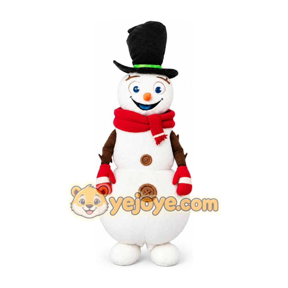 Snowman Mascot Costume for Adults Custom Logo Party Character Suit