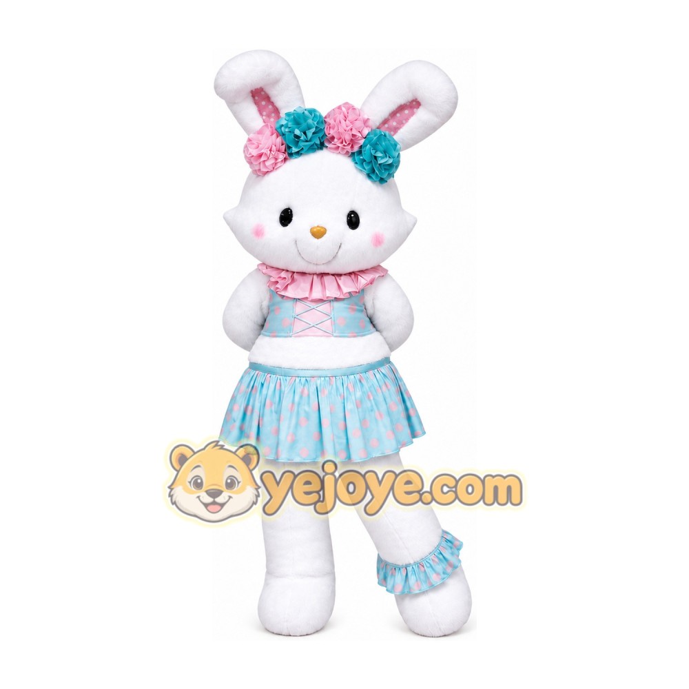 Bunny Mascot Costume for Adults Custom Logo Party Character Suit