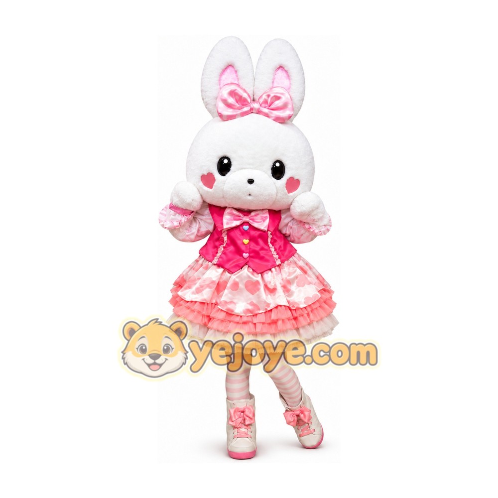Bunny Mascot Costume for Adults Custom Logo Party Character Suit