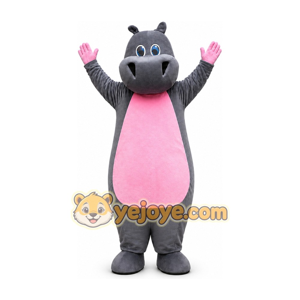 Hippo Mascot Costume for Adults Custom Logo Party Character Suit Hippo Mascot Costume for Adults Custom Logo Party Character Suit