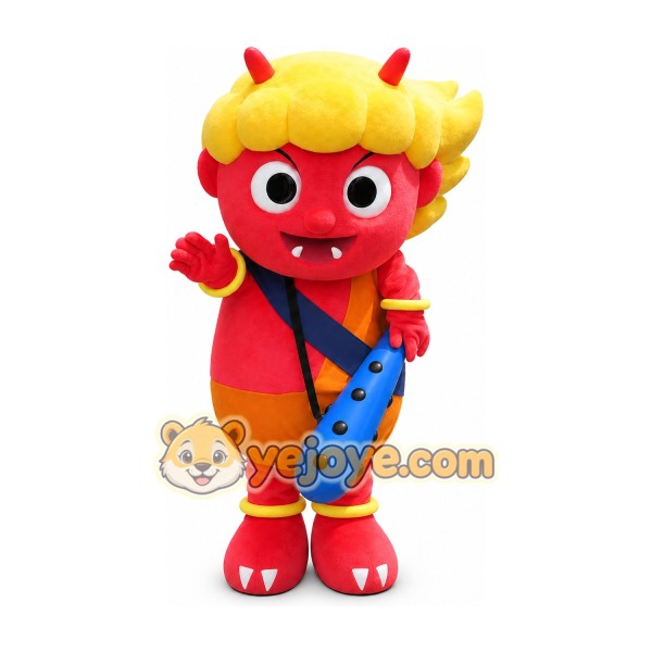 Demon Mascot Costume for Adults Custom Logo Party Character Suit