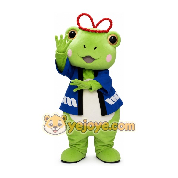 Frog Mascot Costume for Adults Custom Logo Party Character Suit