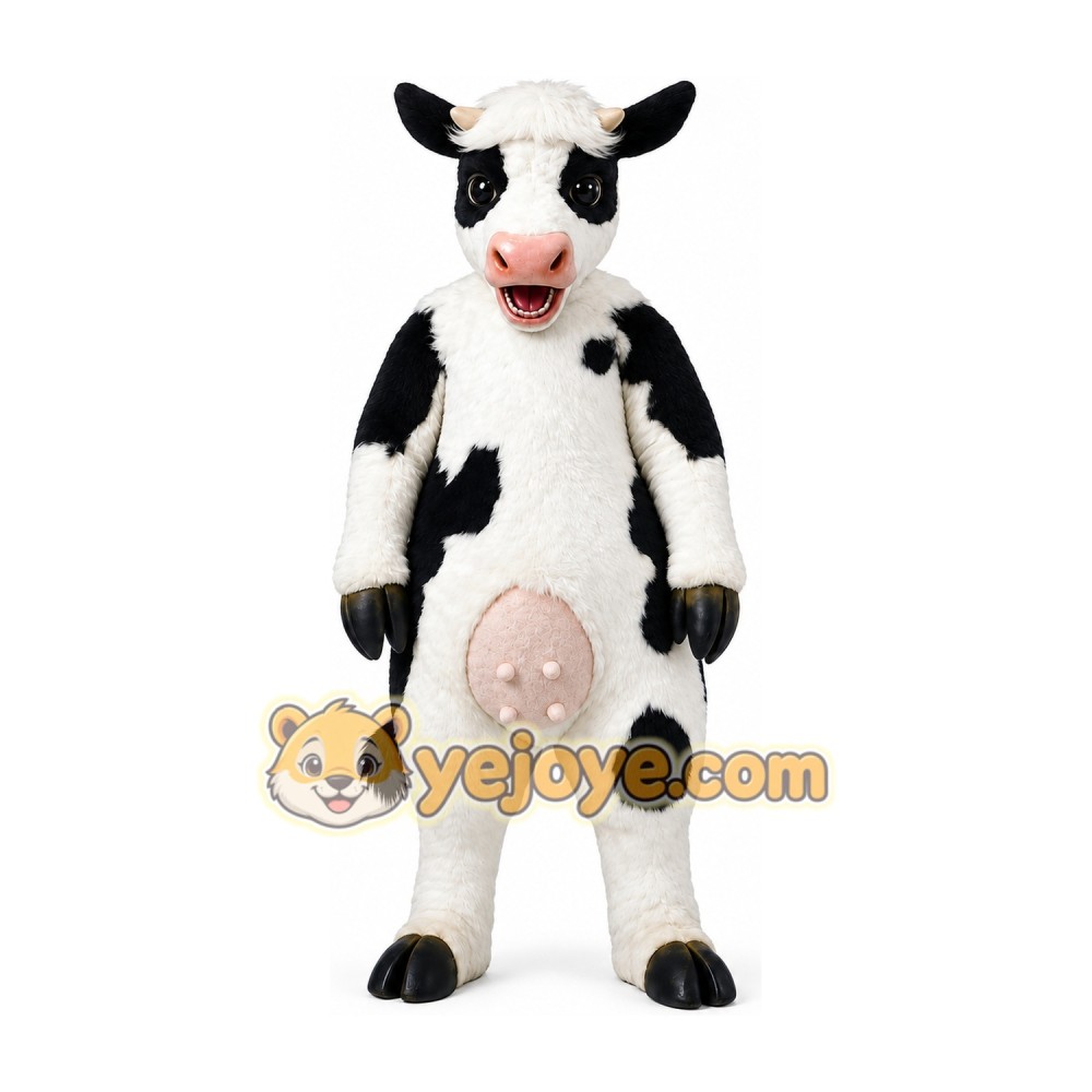 Cow Mascot Costume for Adults Custom Logo Party Character Suit