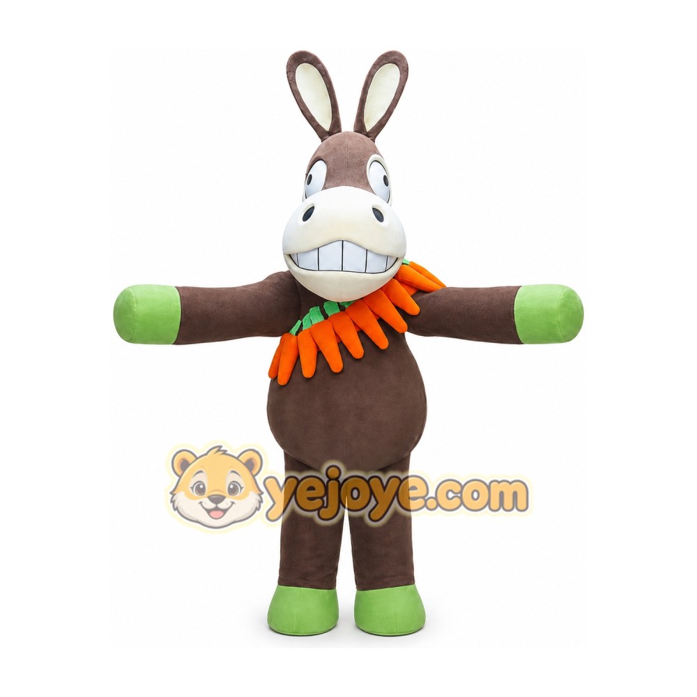 Donkey Mascot Costume for Adults Custom Logo Party Character Suit