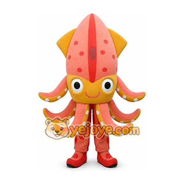Squid Mascot Costume for Adults Custom Logo Party Character Suit