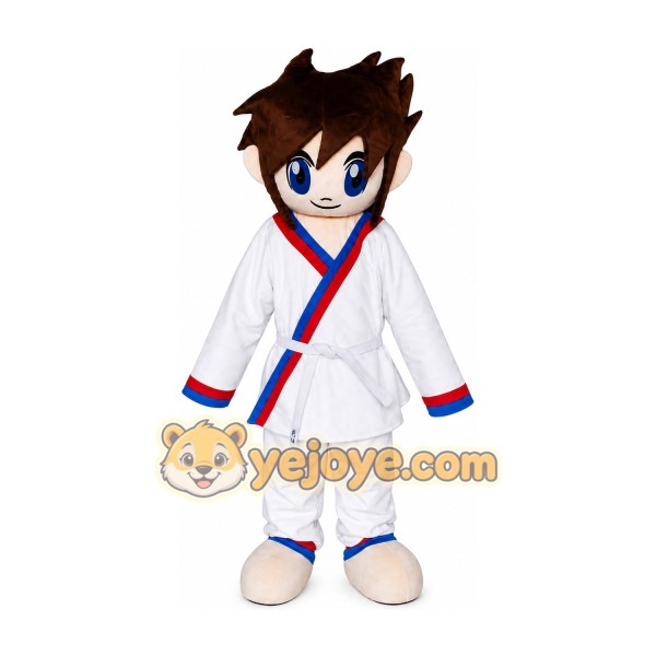 karate kid Mascot Costume for Adults Custom Logo Party Character Suit