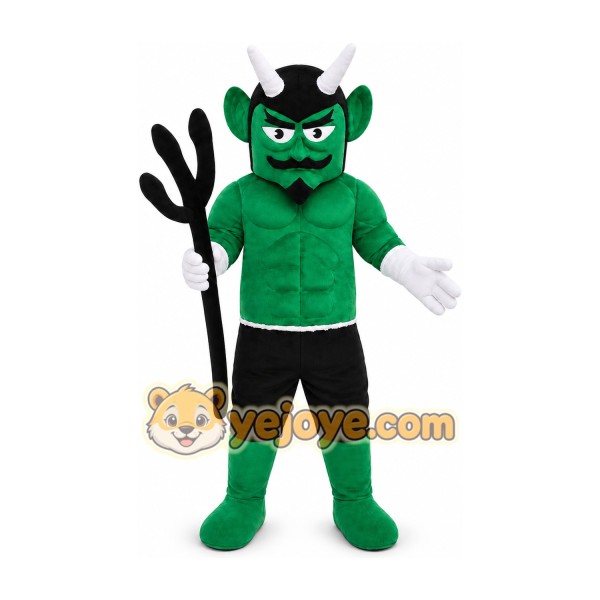 green devil Mascot Costume for Adults Custom Logo Party Character Suit