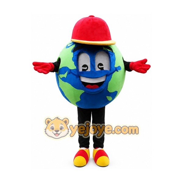 Earth Mascot Costume for Adults Custom Logo Party Character Suit