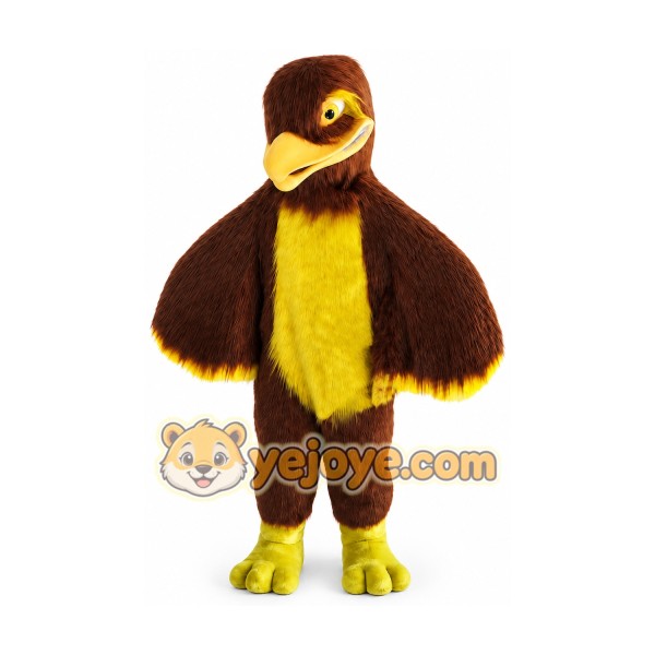 Brown Eagle Mascot Costume for Adults Custom Logo Party Character Suit