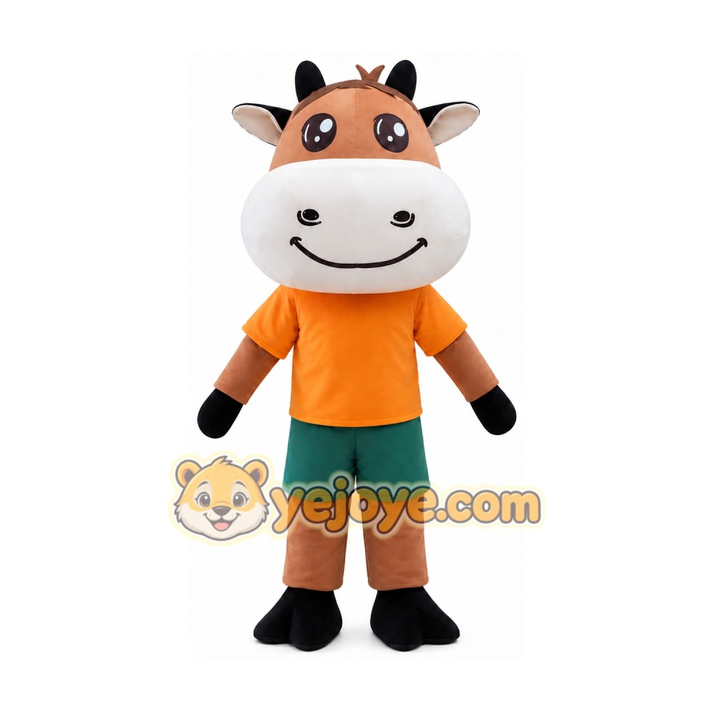 Cow Mascot Costume for Adults Custom Logo Party Character Suit
