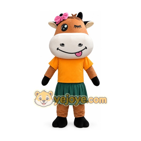 Cow Mascot Costume for Adults Custom Logo Party Character Suit Cow Mascot Costume for Adults Custom Logo Party Character Suit