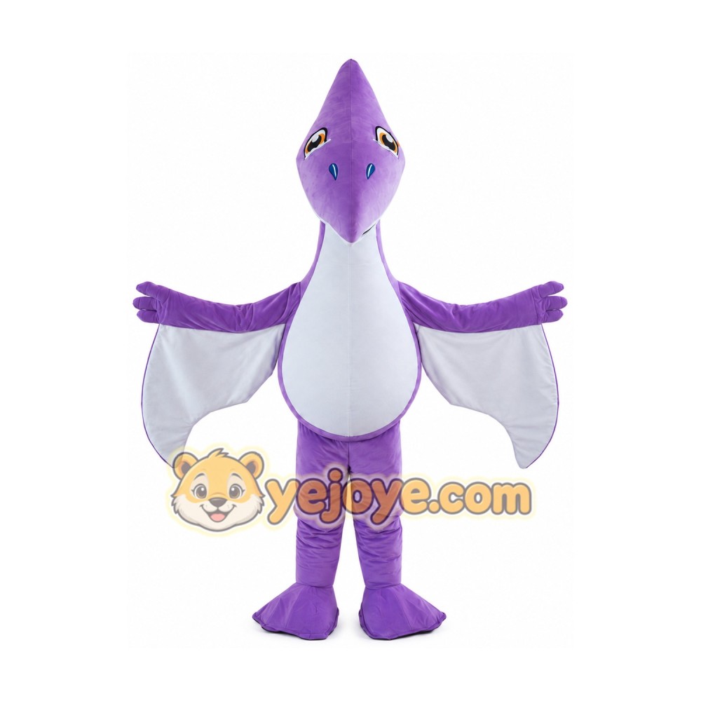 Purple Pterosaur Mascot Costume for Adults Custom Logo Party Character Suit Purple Pterosaur Mascot Costume for Adults Custom Logo Party Character Suit