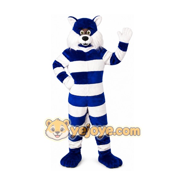 Blue Cat Mascot Costume for Adults Custom Logo Party Character Suit