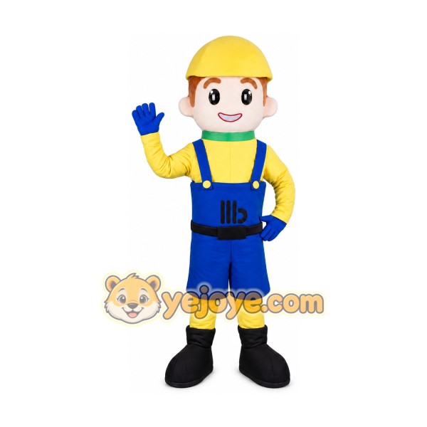 builder mascot Mascot Costume for Adults Custom Logo Party Character Suit