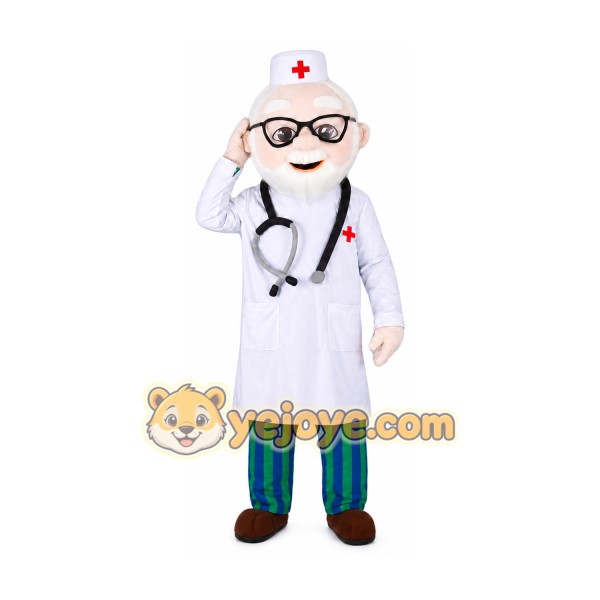 Doctor Mascot Costume for Adults Custom Logo Party Character Suit