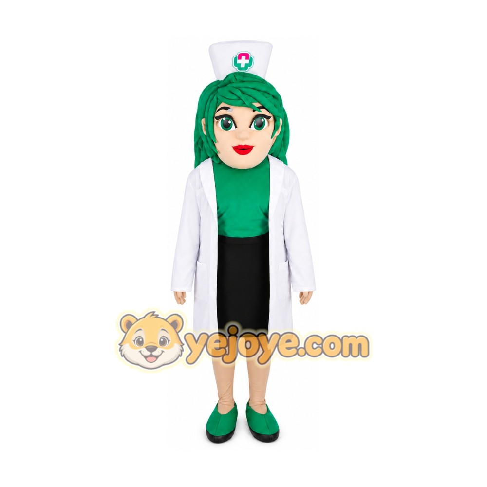 Nurse Mascot Costume for Adults Custom Logo Party Character Suit
