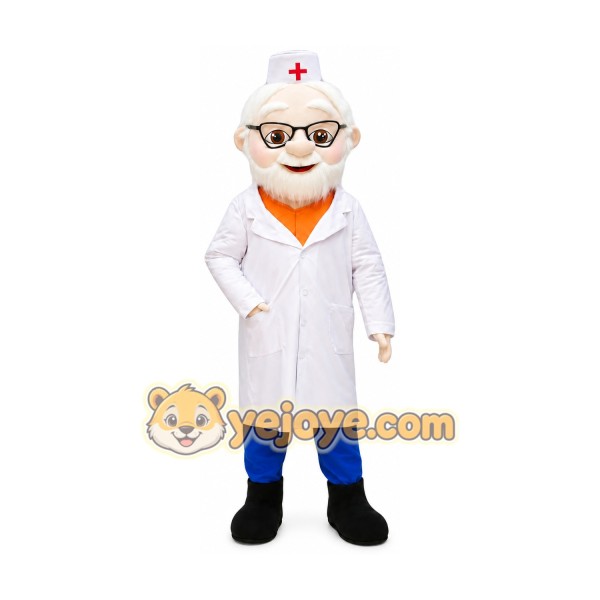 Doctor Mascot Costume for Adults Custom Logo Party Character Suit
