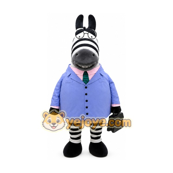Zebra Mascot Costume for Adults Custom Logo Party Character Suit
