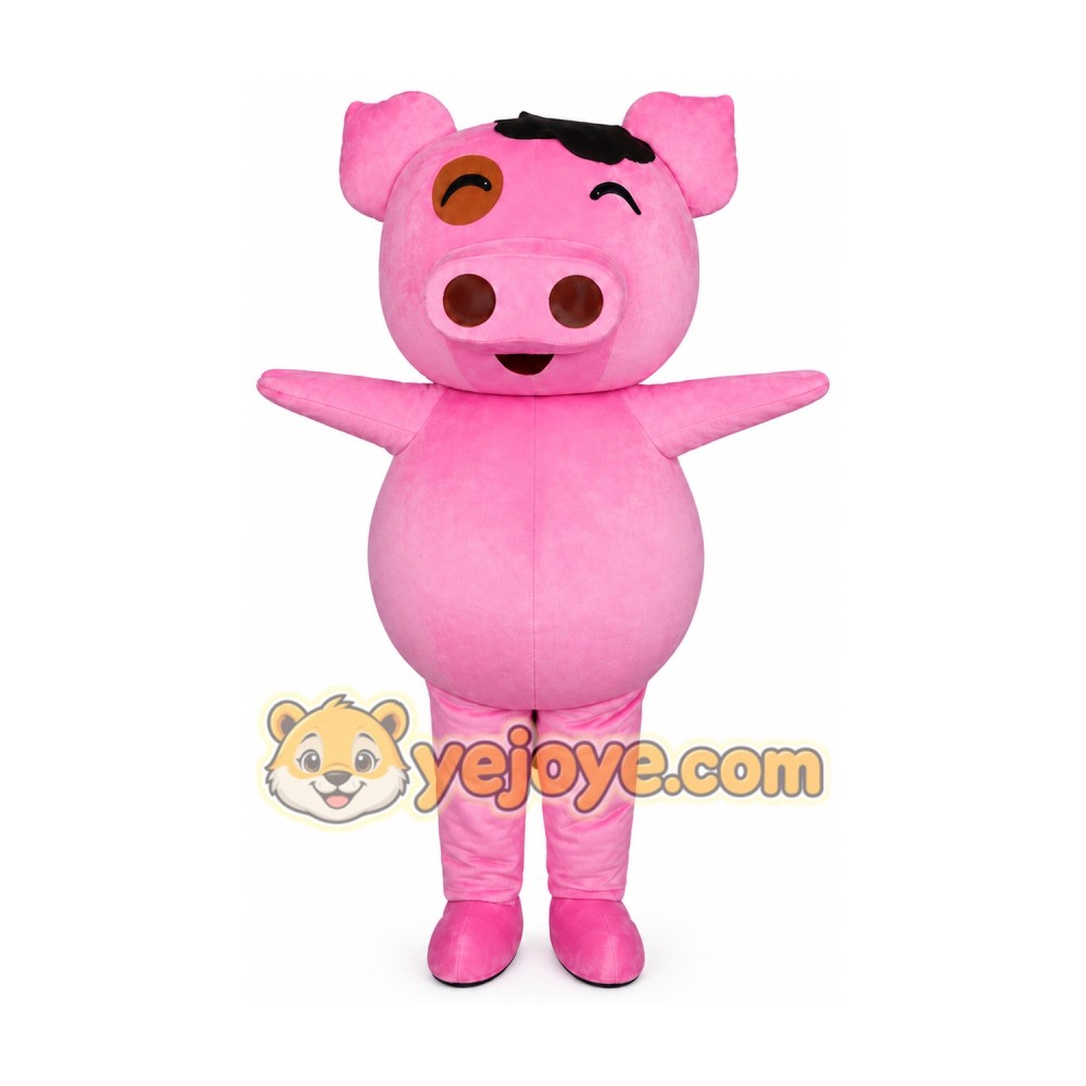 Pig Mascot Costume for Adults Custom Logo Party Character Suit