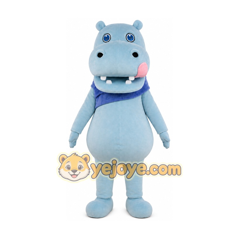 Hippo Mascot Costume for Adults Custom Logo Party Character Suit