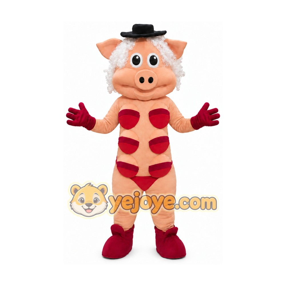 Pig Mascot Costume for Adults Custom Logo Party Character Suit
